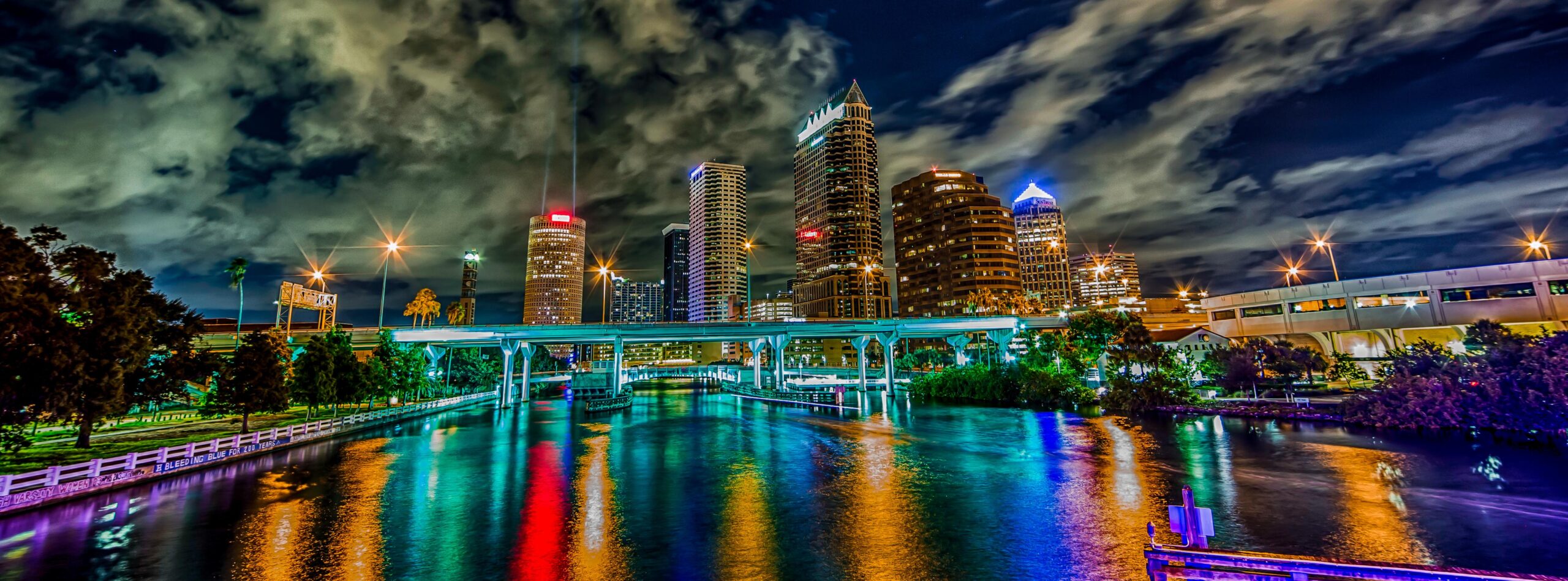 Tampa skyline at night